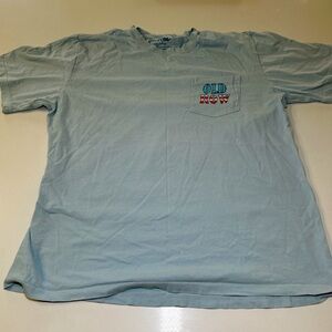 Old row grey and blue T-shirt, Perfect hunting or outdoor shirt